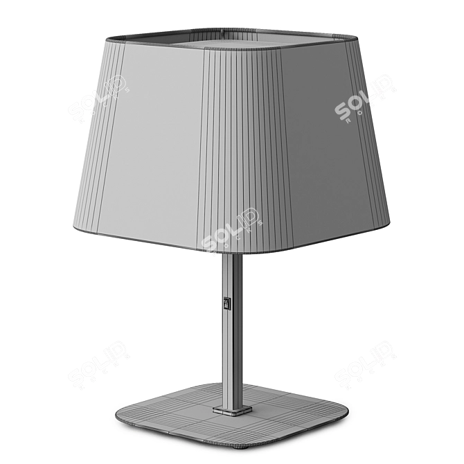 Metal Accent Lamp with Textile Shade 3D model image 7