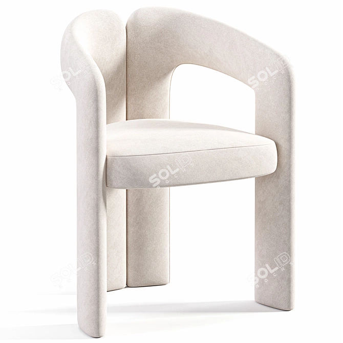 Contemporary DUDET PRO Armchair 3D model image 4