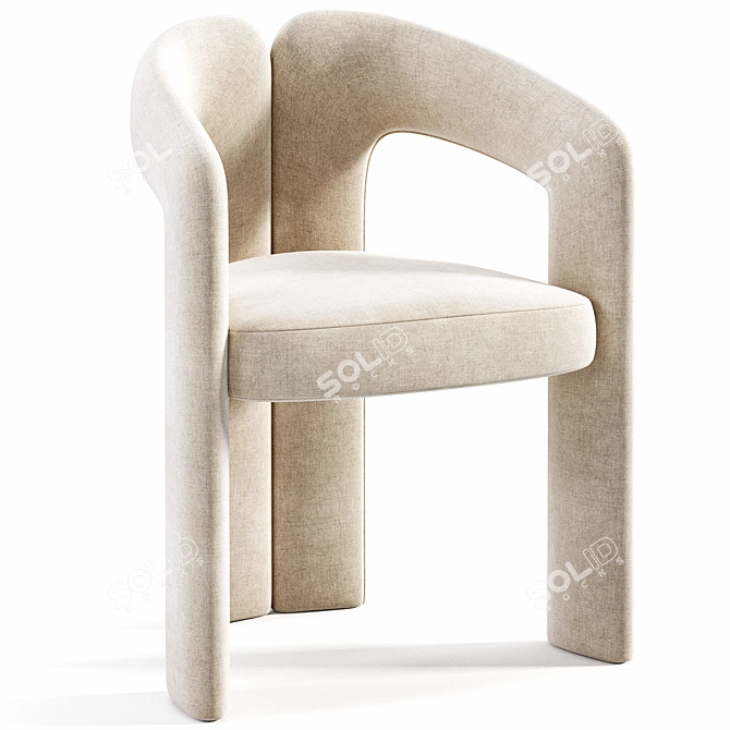 Contemporary DUDET PRO Armchair 3D model image 5