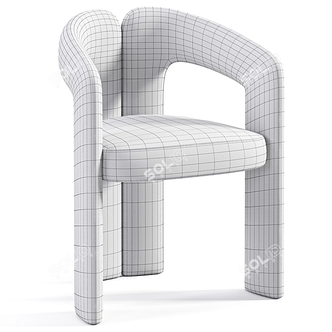 Contemporary DUDET PRO Armchair 3D model image 6