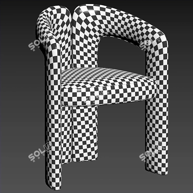 Contemporary DUDET PRO Armchair 3D model image 7