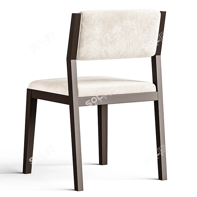 Modern Upholstered Wood Chair Atenas 3D model image 3