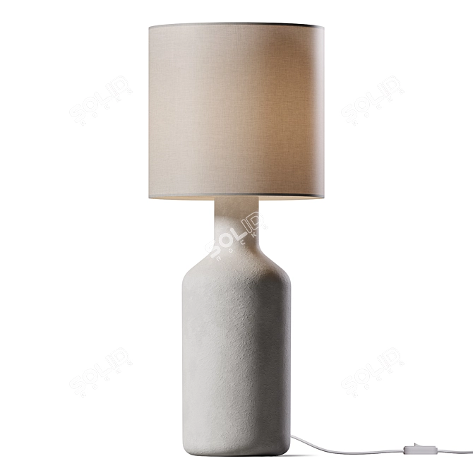 Elegant Brass Table Lamp 3D model image 1