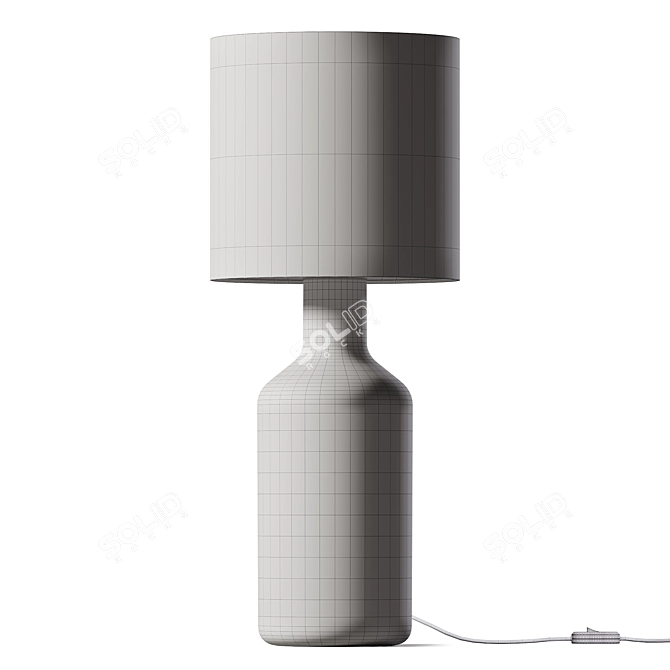 Elegant Brass Table Lamp 3D model image 2