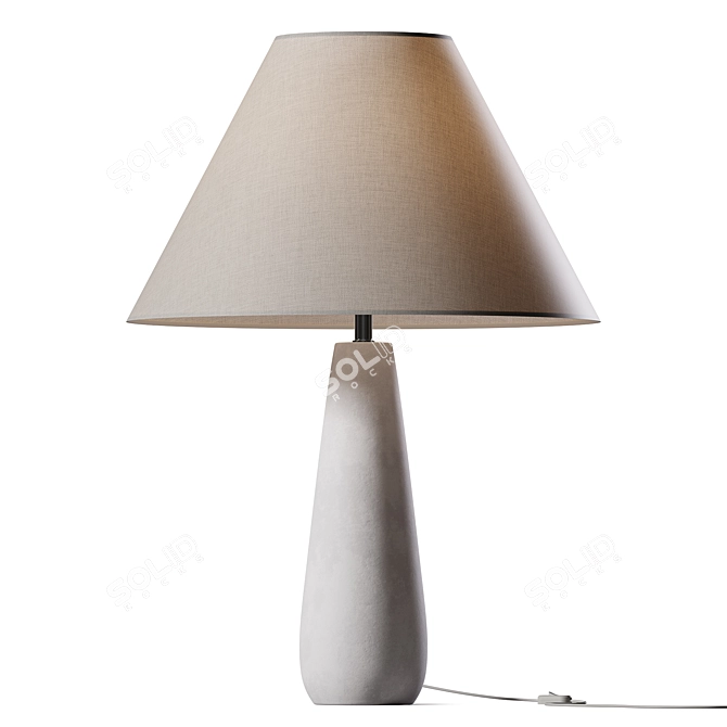 Modern Cement Table Lamp 3D model image 1