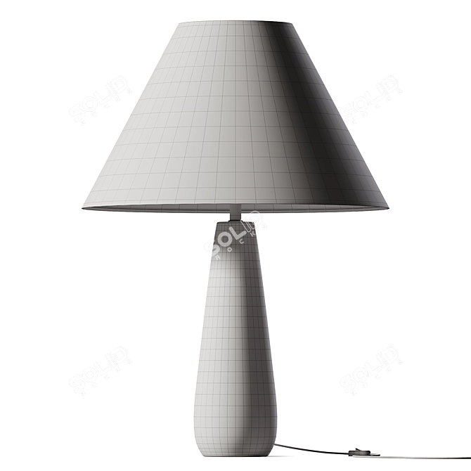 Modern Cement Table Lamp 3D model image 2