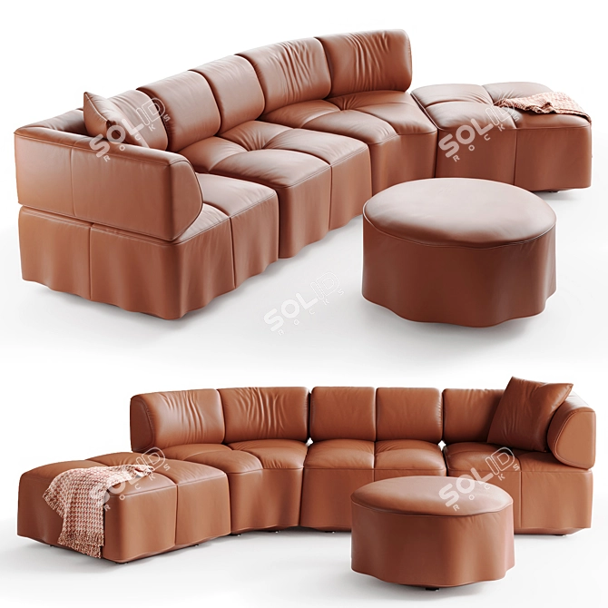 Sophisticated DS-808 Sofa Elegance 3D model image 2