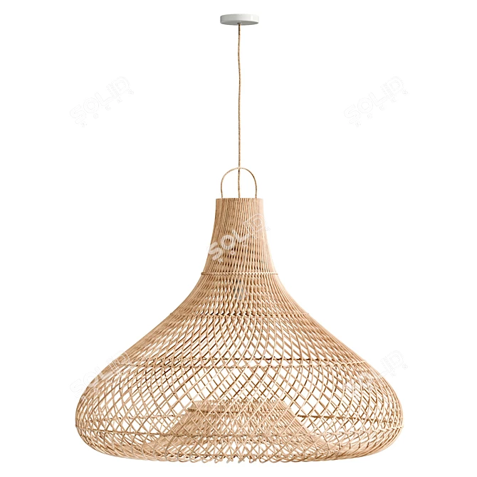 Natural XL Pendant Light Fixture 3D model image 2