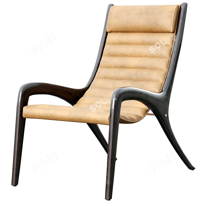 Minimalist Paulina Deck Chair 3D model image 1