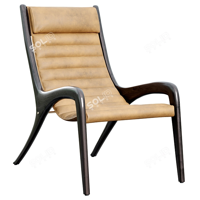 Minimalist Paulina Deck Chair 3D model image 3