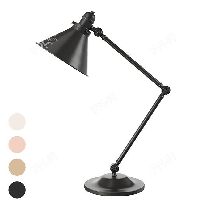 Elegant Provence Table Lamp 3D model image 2