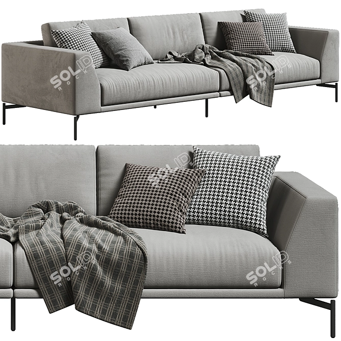 Luxurious Arflex Hollywood Vray Sofa 3D model image 1