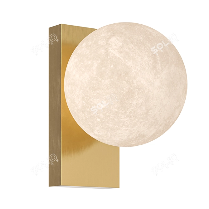 Modern Alabaster Wall Sconce 3D model image 1