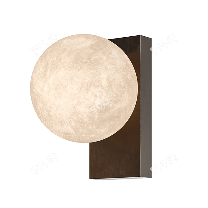 Modern Alabaster Wall Sconce 3D model image 3