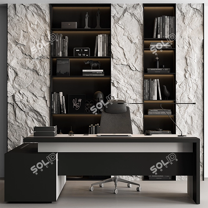 Translated text from Russian: "Boss Desk - Office Furniture 543"

Executive Desk Set 543 3D model image 2