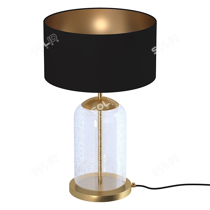 Handblown Glass Brass Table Lamp 3D model image 2