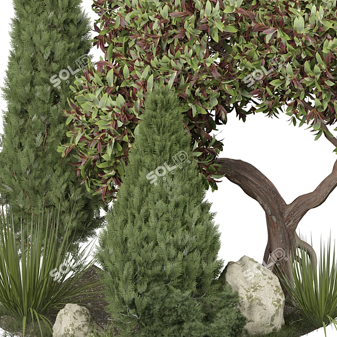 Botanical Elegance 3D Model 3D model image 2