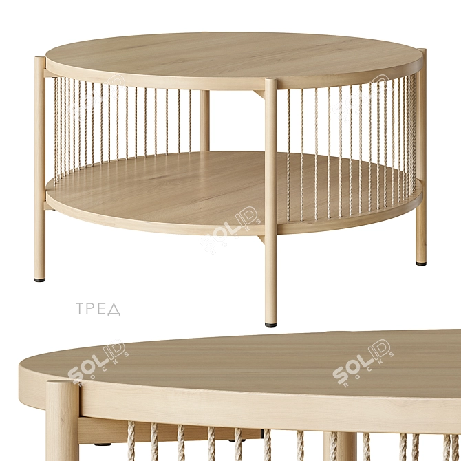 Tred Wood Coffee Table 3D model image 1