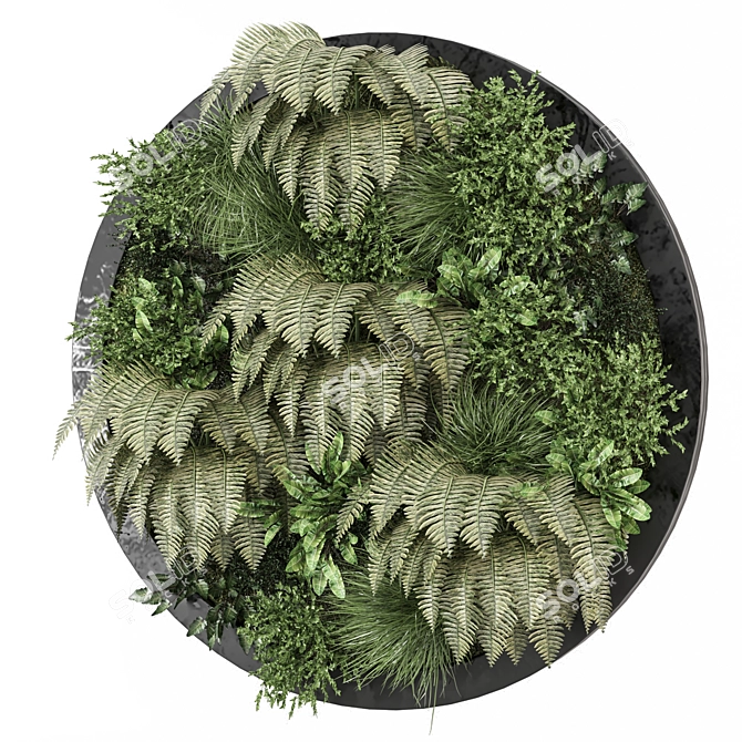 Vertical Garden Wall Set 1122 3D model image 1