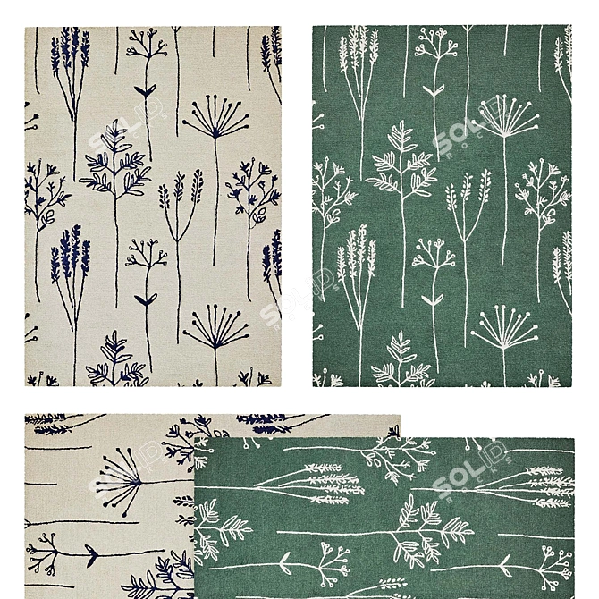 Denim Forest Rug | 3Ds Max 3D model image 1