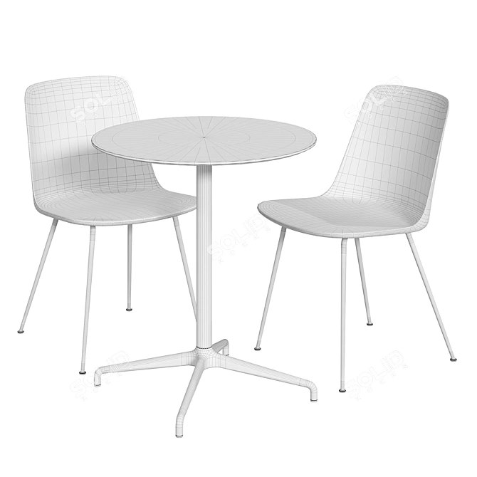 Modern Chair & Table Set 3D model image 7