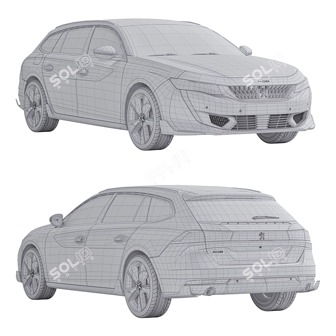 Peugeot 508 SW 3D Model 3D model image 3