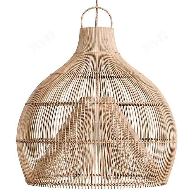 Handcrafted Lobster Trap Pendant Light 3D model image 1