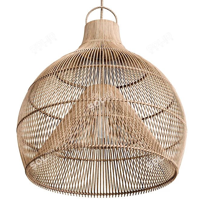 Handcrafted Lobster Trap Pendant Light 3D model image 5