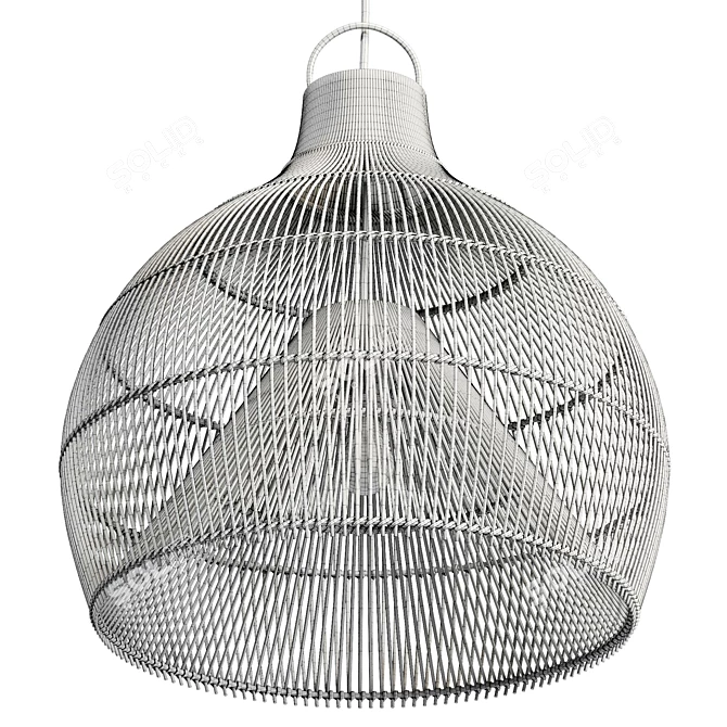 Handcrafted Lobster Trap Pendant Light 3D model image 6