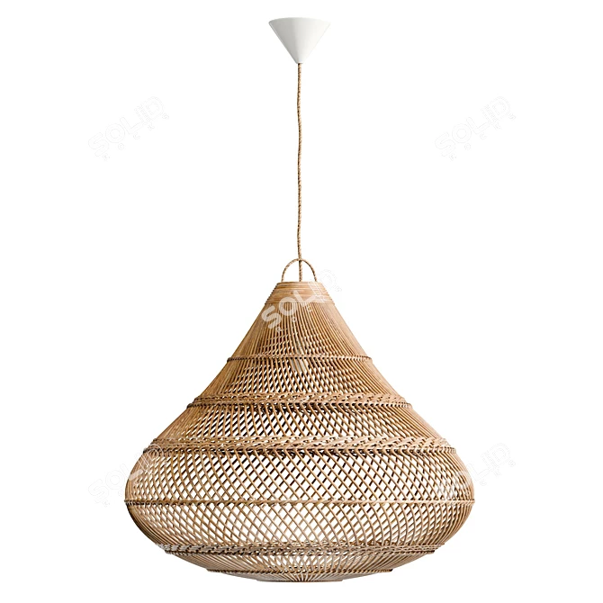 Natural Pendant Light XL, 8192x8192 Texture 3D model image 2