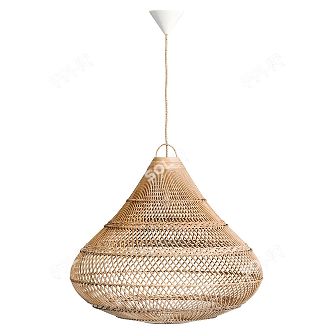 Natural Pendant Light XL, 8192x8192 Texture 3D model image 3