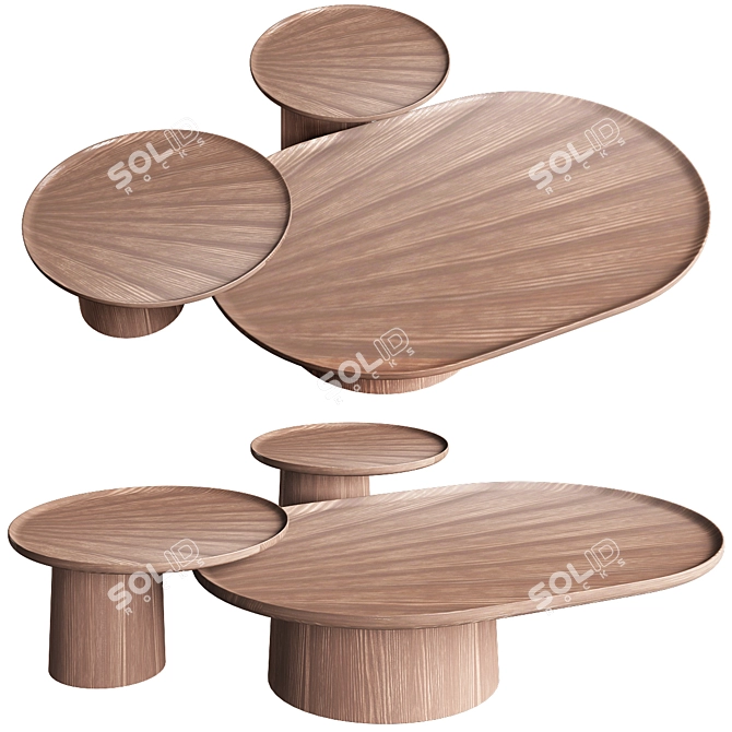 Modern Round Coffee Tables Collection 3D model image 2