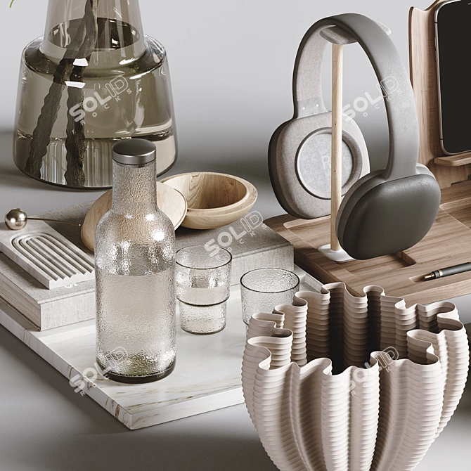 Luxury Elegant Decor Set H84 3D model image 6