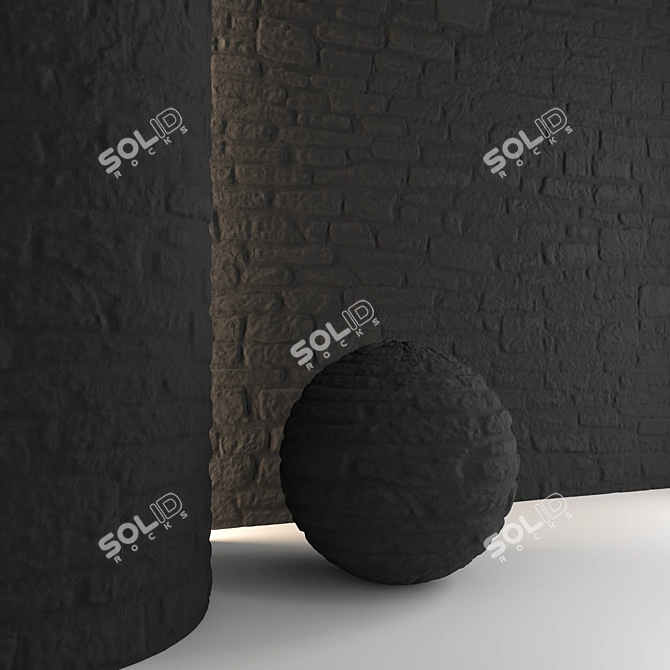 Stone Wall 3D Model Assets 3D model image 6