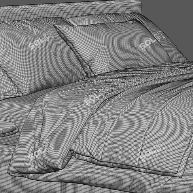 Versatile Flou Merkurio Bed 3D model image 3