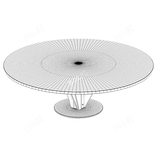 Chic Vintage Glass Coffee Table 3D model image 3