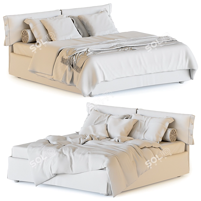 Luxurious Twils Giselle Bed 3D model image 4