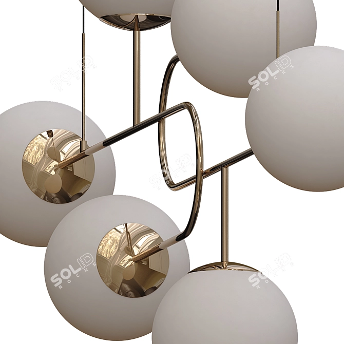 Globe Escalante Chandelier: Modern Elegance 3D model image 2