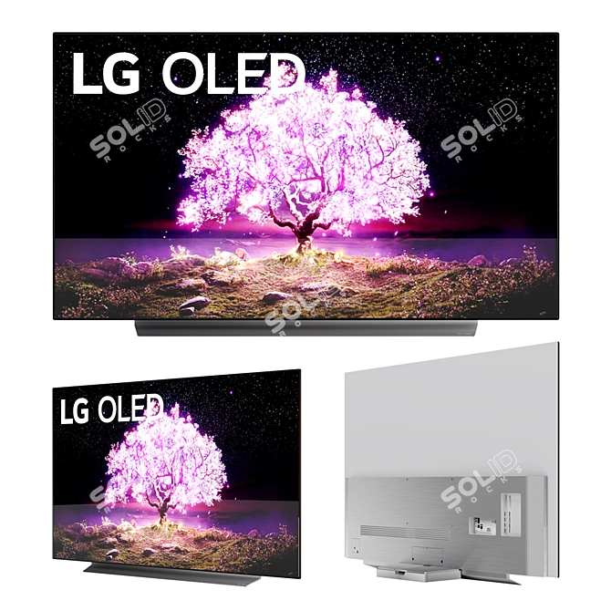 LG C1 77'' OLED TV Model 3D model image 1