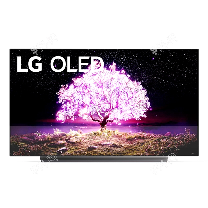 LG C1 77'' OLED TV Model 3D model image 2