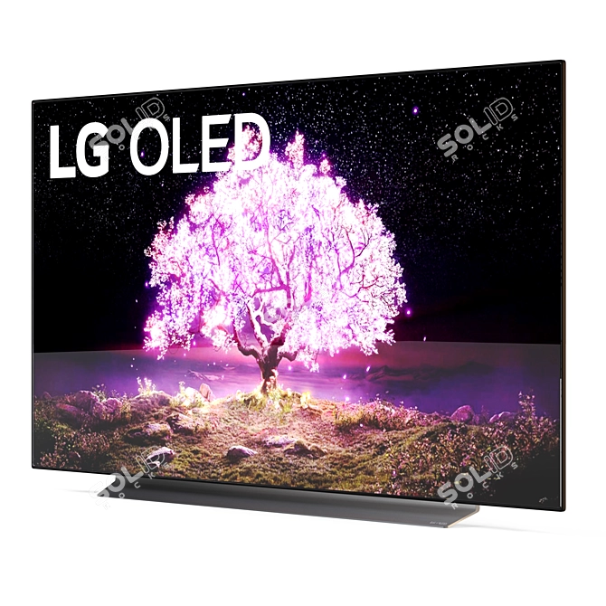 LG C1 77'' OLED TV Model 3D model image 3