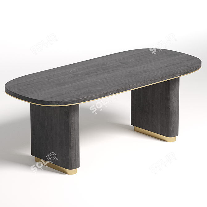 Modern Chic Chaplin Dining Table 3D model image 1