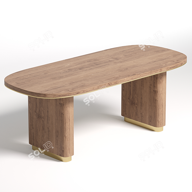 Modern Chic Chaplin Dining Table 3D model image 2