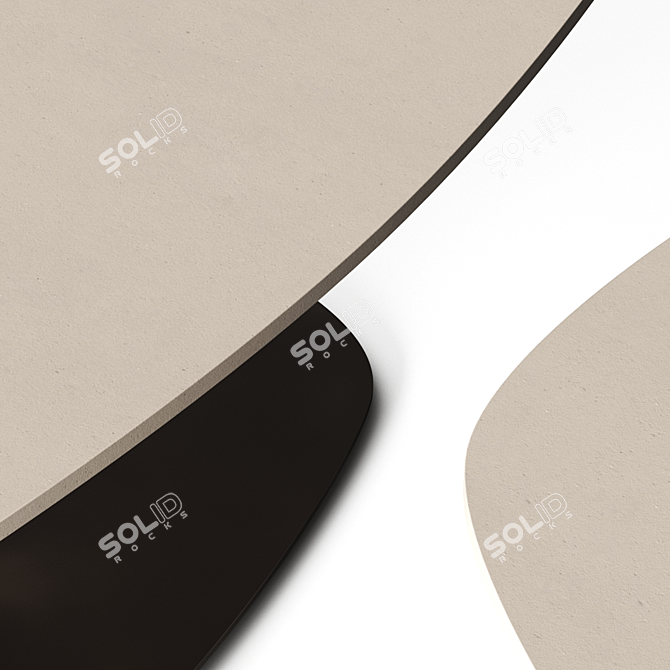 Modern Cement Outdoor Garden Table 3D model image 2