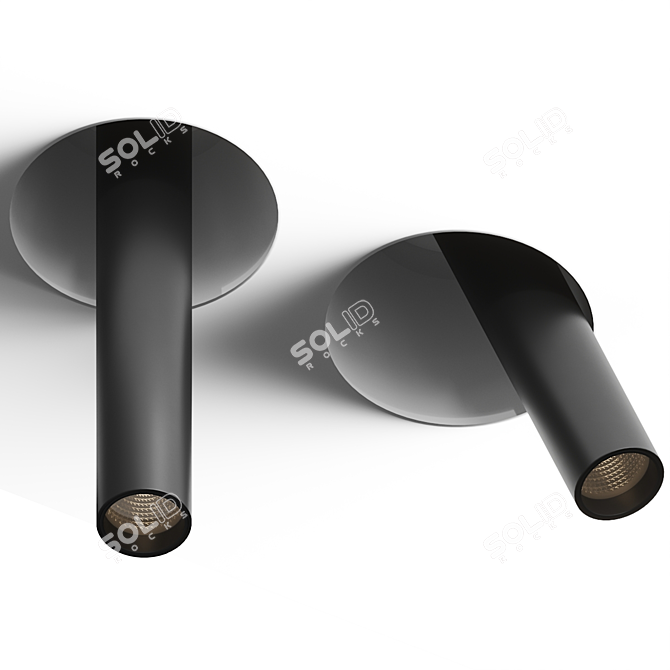 Intec Adjustable Plaster Ceiling Lamp 3D model image 1