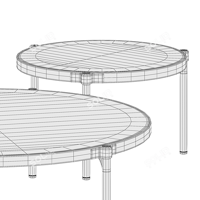 Tape Outdoor Small Tables Collection 3D model image 5