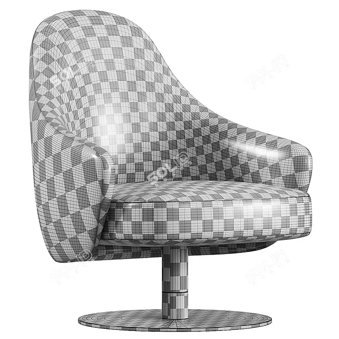 Sleek LUDWIG Chair in Corona 3D model image 3