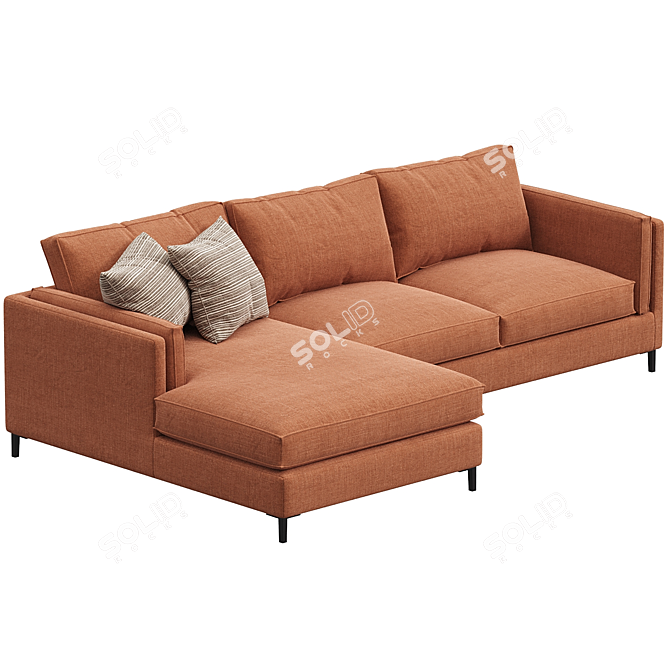 Sutton Rust Emery Sectional Set 3D model image 2