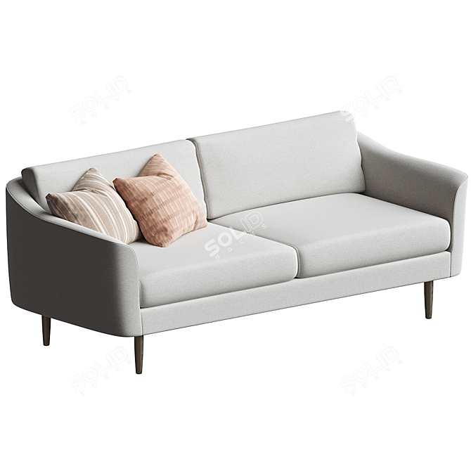 Modern Sloane Sofa by West Elm 3D model image 2