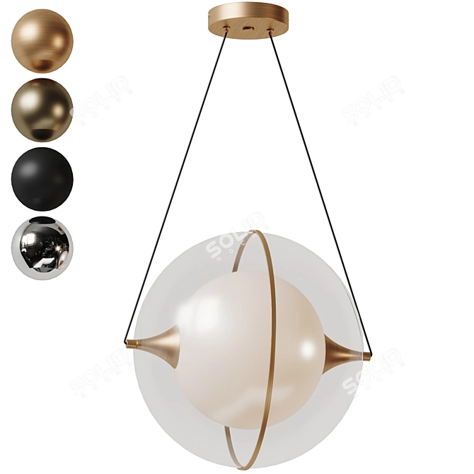 Celestial Sphere Light Fixture 3D model image 1